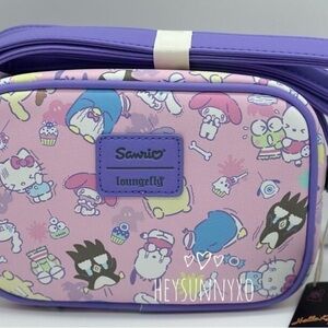 Loungefly Purple and Pink Crossbody Bag